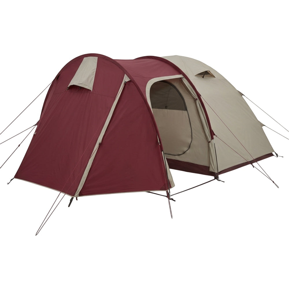 Rglvn Three Person Extended-Vestibule Tunnel Tent Burgundy Stone - Product view